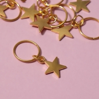 Пирсинг для волос «Звезда», 2,8 × 1,3 см, 10 шт, цвет золотистый Пирсинг для волос «Звезда», 2,8 × 1,3 см, 10 шт, цвет золотистый