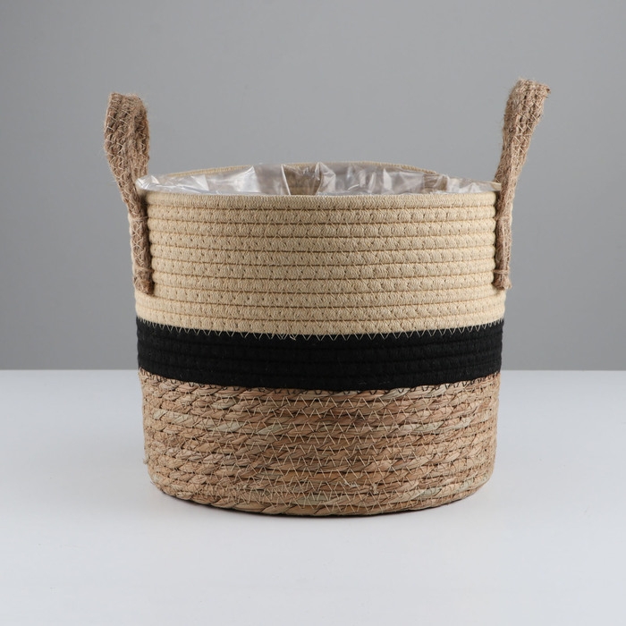 Набор корзин из 3 шт, 31x28x27 см, 27x23x25 см, 24x20x21 см, рогоз