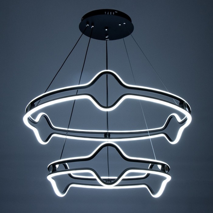 Светильник "Холтерина" LED 320Вт 3000-6000К черный 70х70х15см BayerLux