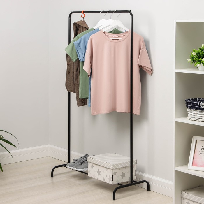 Вешалка для одежды &laquo;Радуга&raquo;, 82&times;39&times;147 см, цвет чёрный