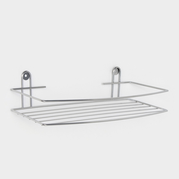 Полка для ванной прямая, 34&times;11,5&times;4,5 см, цвет хром