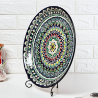 Ляган Риштанская Керамика "Узоры", 36 см, синий микс Ляган Риштанская Керамика "Узоры", 36 см, синий микс