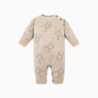 Комбинезон вязаный Крошка Я &laquo;Зайчики&raquo;, рост 62-68 см