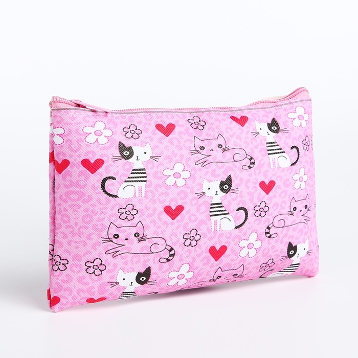 Косметичка на молнии, цвет розовый Косметичка на молнии, цвет розовый