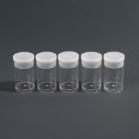 Набор баночек для декора, 5 шт, 6 мл, d = 2,2 &times; 3,7 см, цвет прозрачный