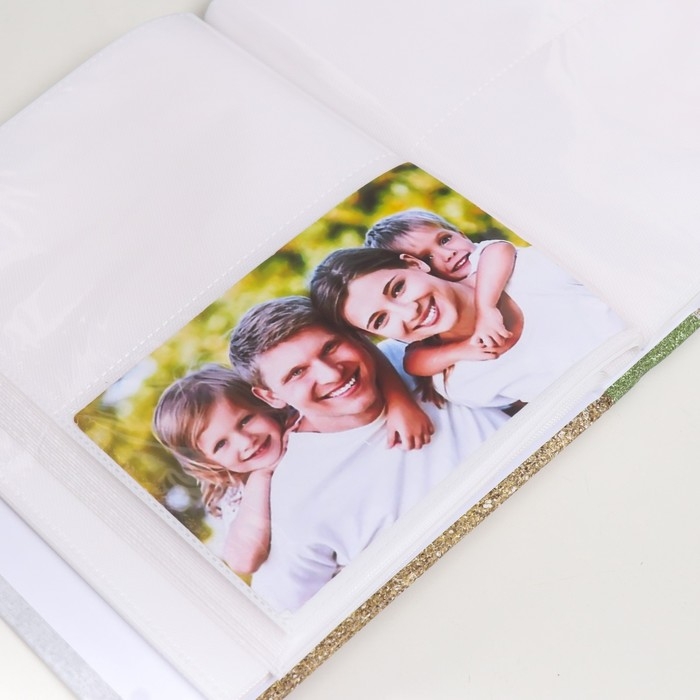 Фотоальбом на 200 фото 10х15 см, пластик. листы "Sweet kittens" Чёрный котёнок