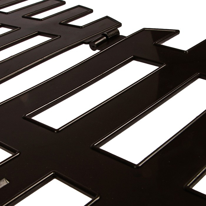 Ограждение декоративное, 35 &times; 210 см, 5 секций, пластик, коричневое, RENESSANS, Greengo