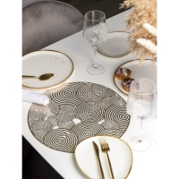 Салфетка сервировочная на стол «Гипноз», d=38 см, цвет золото Салфетка сервировочная на стол «Гипноз», d=38 см, цвет золото