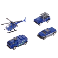 Игровой набор &laquo;Полиция&raquo;, с металлическими машинками и ковриком-сумкой