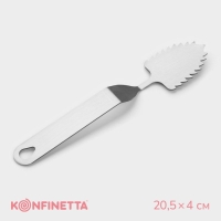Лопатка кондитерская KONFINETTA, 20,5×4 см, рабочая часть 6×4 см, цвет серебристый Лопатка кондитерская KONFINETTA, 20,5×4 см, рабочая часть 6×4 см, цвет серебристый