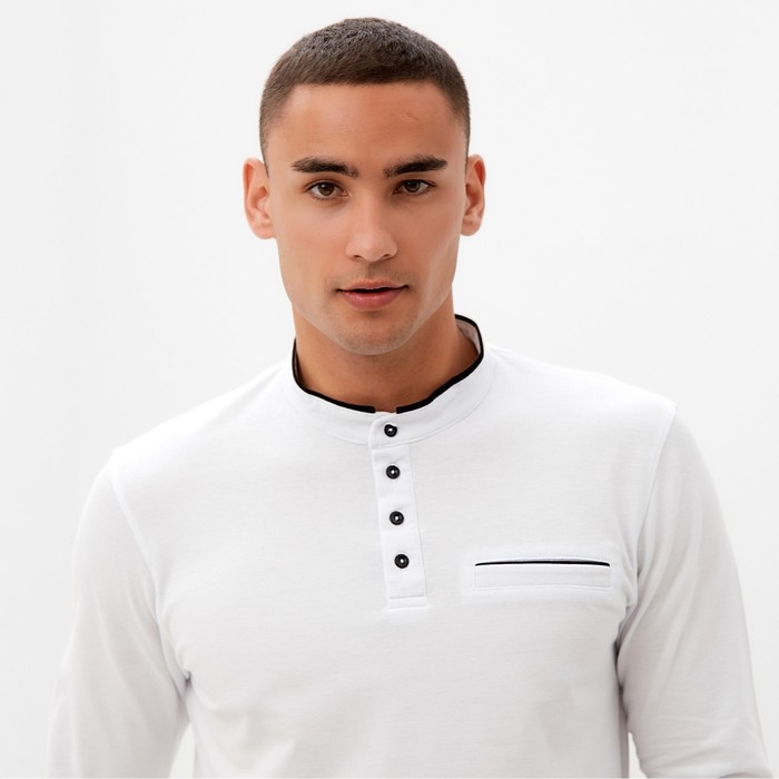 Джемпер мужской (пике) MINAKU цвет белый, р-р 50 Джемпер мужской (пике) MINAKU цвет белый, р-р 50