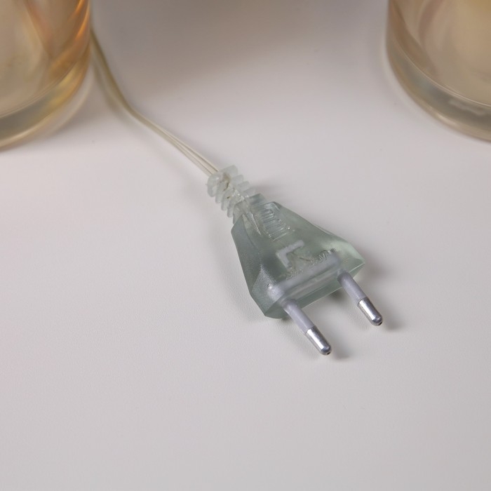 Светодиодная фигура &laquo;Снежинка с бусинами&raquo; 40 см, металл, 220 В, свечение тёплое белое