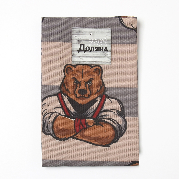 Полотенце кухонные Доляна Полотенце кухонные Доляна "Защитник" 35х60 см, рогожка, 100% хл, 160г/м2