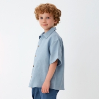 Рубашка для мальчика KAFTAN Linen, р. 30 (98-104), голубой