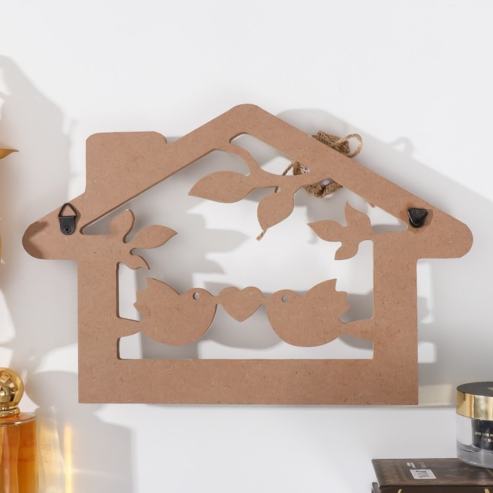 Крючки декоративные дерево "Влюблённые птички" 29,5х0,8х19,5 см