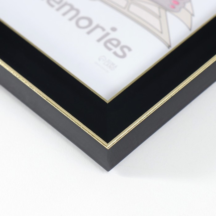 Фоторамка пластик "Акварель" 10х15 см, чёрный