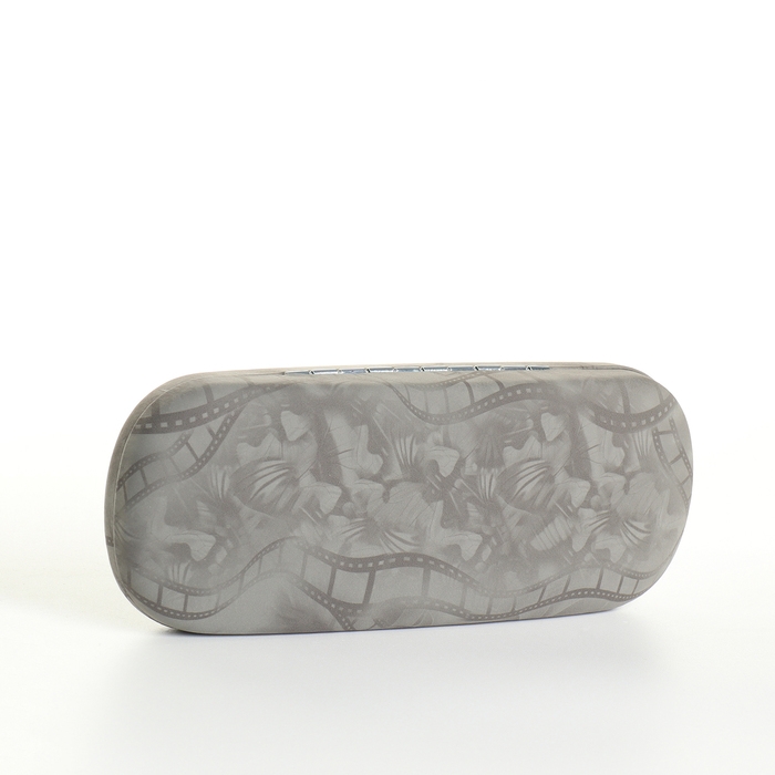 Футляр для очков на хлопушке, длина 16 см, цвет серый Футляр для очков на хлопушке, длина 16 см, цвет серый