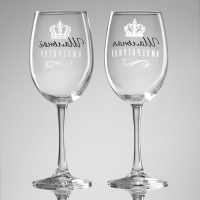 Бокалы для вина парные  &laquo;Император и императрица&raquo;, 360 мл.