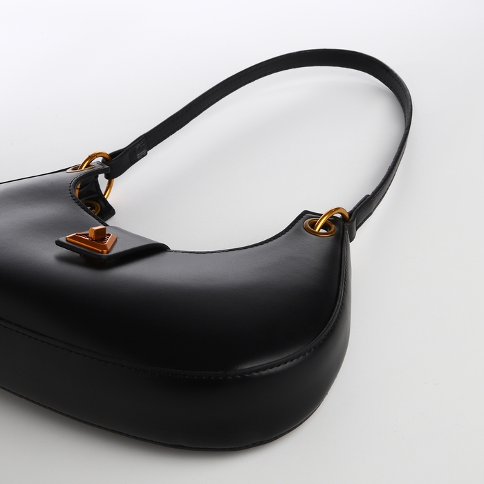 Сумка женская багет на молнии TEXTURA, средний размер, цвет чёрный Сумка женская багет на молнии TEXTURA, средний размер, цвет чёрный