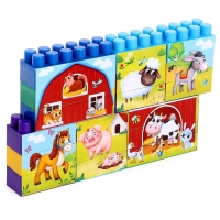 Конструктор №13 &laquo;Весёлая ферма&raquo;, 18 деталей, по методике Монтессори