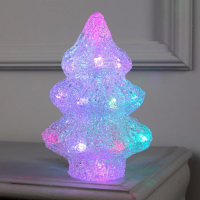 Светодиодная фигура &laquo;Ёлочка&raquo; 7 &times; 21 &times; 7 см, акрил, 20 LED, батарейки ААх2 (не в комплекте), свечение мульти (RGB)