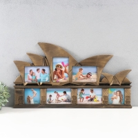 Мультирамка на 7 фото (10х15/5 шт, 10х10/2 шт) пластик, цв. бронзовый Мультирамка на 7 фото (10х15/5 шт, 10х10/2 шт) пластик, цв. бронзовый