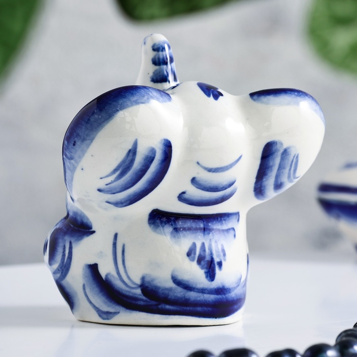 Сувенир &laquo;Слон Чайник&raquo;, 9 см, гжель