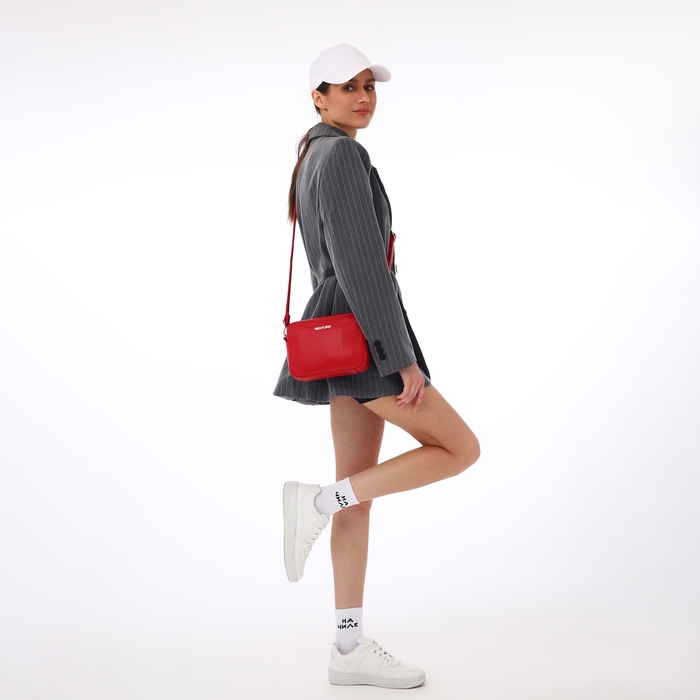 Сумка женская через плечо TEXTURA, маленький размер, цвет красный