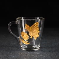 Кружка стеклянная &laquo;Бабочка 3D&raquo;, 250 мл