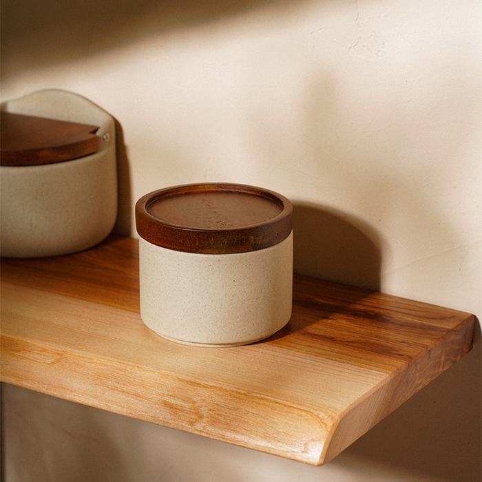 Банка для хранения сыпучих продуктов SL Home &laquo;Стун форест&raquo;, 220 мл, 8,7&times;5,7 см, керамическая, цвет белый