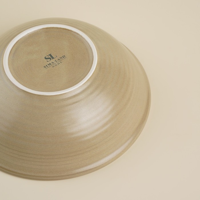 Салатник фарфоровый SL Home «Песчаный бриз», 1 л, цвет бежевый Салатник фарфоровый SL Home «Песчаный бриз», 1 л, цвет бежевый