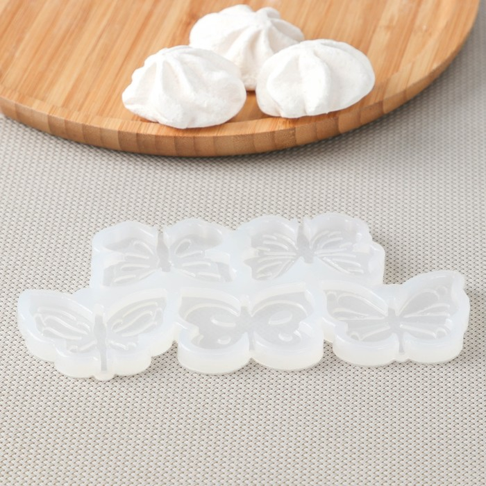 Силиконовый молд для леденцов и шоколада &laquo;Бабочки&raquo;, 5&times;3,5 см, цвет прозрачный