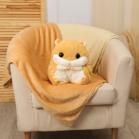Мягкая игрушка &laquo;Хомяк&raquo; с пледом, 30 см, цвет бежевый