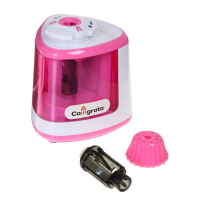 Точилка электрическая с контейнером (работает от двух пальчиковых батареек), МИКС Точилка электрическая с контейнером (работает от двух пальчиковых батареек), МИКС