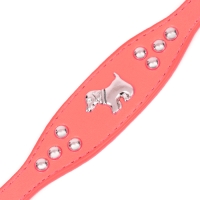 Ошейник-селедка со щенком, 29-32 х 2,5 см, искусственная кожа, красный Ошейник-селедка со щенком, 29-32 х 2,5 см, искусственная кожа, красный