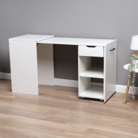 Стол-трансформер, 440(1400)х520х770, Белый/ Белый