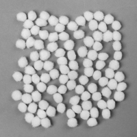 Набор текстильных деталей для декора &laquo;Бомбошки&raquo; 100 шт. набор, размер 1 шт: 1 см, цвет белый