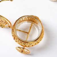 Сахарница &laquo;Велосипед&raquo;, 220 мл, 22&times;13&times;13 см, с ложкой, цвет золотой