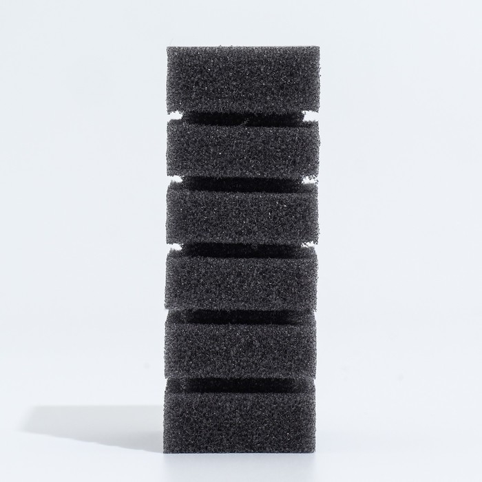 Губка прямоугольная для фильтра турбо № 2, 6 х 4 х 11 см, серая Губка прямоугольная для фильтра турбо № 2, 6 х 4 х 11 см, серая