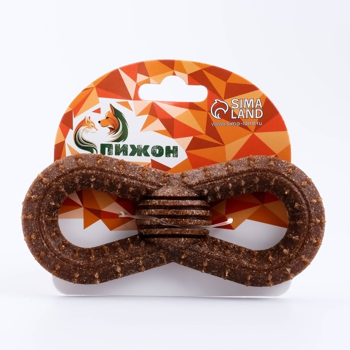 Игрушка для собак Игрушка для собак "Бесконечность", TPR+Бамбук, массажная, 19 см