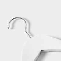 Плечики - вешалки для одежды LaDо́m Soft-Touch, 44,5&times;23 см, 3 шт, деревянные, с перекладиной, широкие плечики, цвет белый