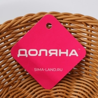 Корзинка для подачи Доляна «Капучино», 21×7 см, цвет коричневый Корзинка для подачи Доляна «Капучино», 21×7 см, цвет коричневый