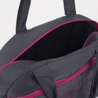 Сумка спортивная женская на молнии, наружный карман, средний размер, цвет серый/розовый Сумка спортивная женская на молнии, наружный карман, средний размер, цвет серый/розовый