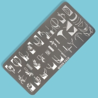 Диск для стемпинга металлический &laquo;Эстетика&raquo;, 12 &times; 6 см