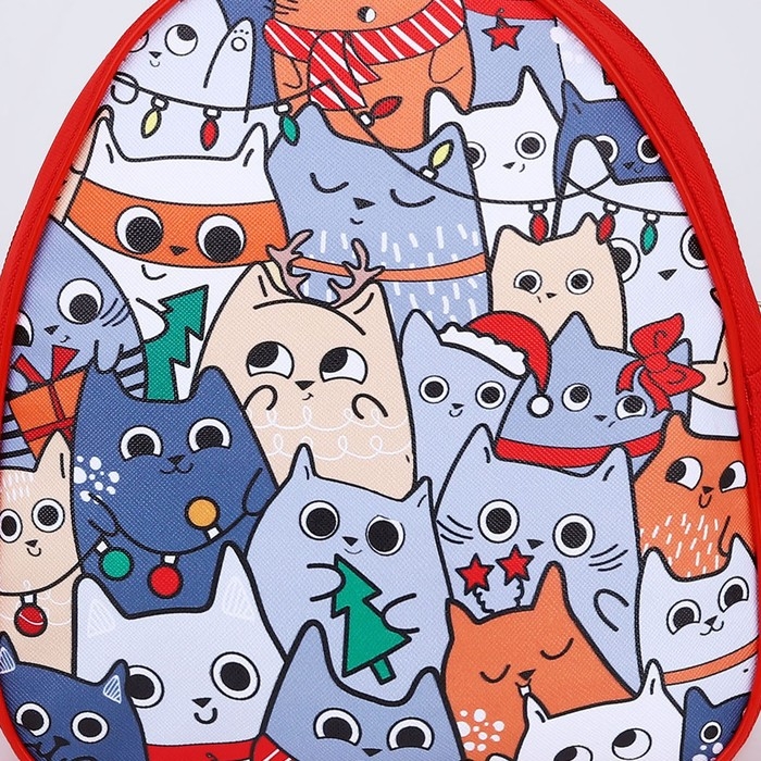 Рюкзак детский новогодний «Котики», 23х20,5 см Рюкзак детский новогодний «Котики», 23х20,5 см