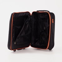 Чемодан детский 32 л (S), отдел на молнии, цвет оранжевый/чёрный Чемодан детский 32 л (S), отдел на молнии, цвет оранжевый/чёрный
