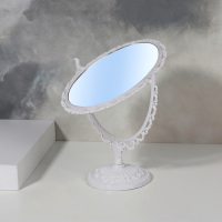 Зеркало настольное, двустороннее, с увеличением, зеркальная поверхность 11 &times; 15,5 см, цвет белый