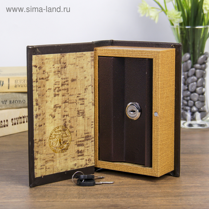 Сейф дерево книга кожзам Сейф дерево книга кожзам "Время приключений" 17х11х5 см