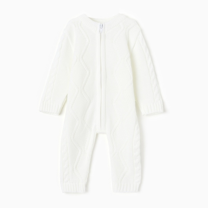 Комбинезон вязаный детский MINAKU, цвет белый, рост 74-80 см