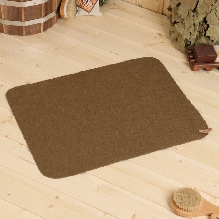 Набор для бани: шапка и коврик Набор для бани: шапка и коврик "Хозяинъ" зеленый